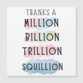 Dank einer Million, Milliarden, Billionen, Magnetkarte (Vorderseite)