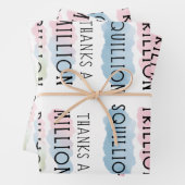 Dank einer Million, Milliarden, Billionen, Squilli Geschenkpapier Set (Beispiel)