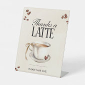 Dank einer neuen Liebe Brauen Dusche Gastgeschenk Sockelschild (Vorderseite)