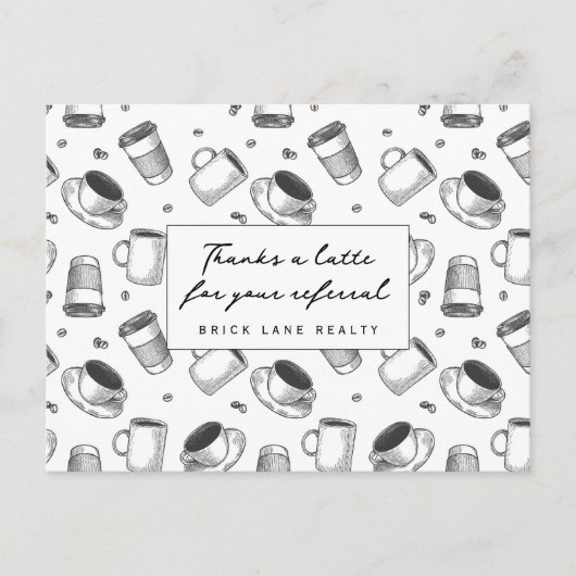 Dank einer neuen Referenz Real Anwesen Business Postkarte (Vorderseite)