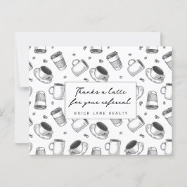 Dank einer neuen Referenz Real Anwesen Business Postkarte