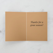 Dank eines Basketballtrainers für die Große Saison Dankeskarte (Innenseite)