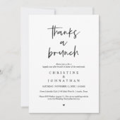 Dank eines Brunch, Post Hochzeit feiern Einladung (Vorderseite)
