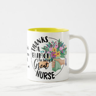 Dank eines Bunch Nurse Tasse Blumengeschenke