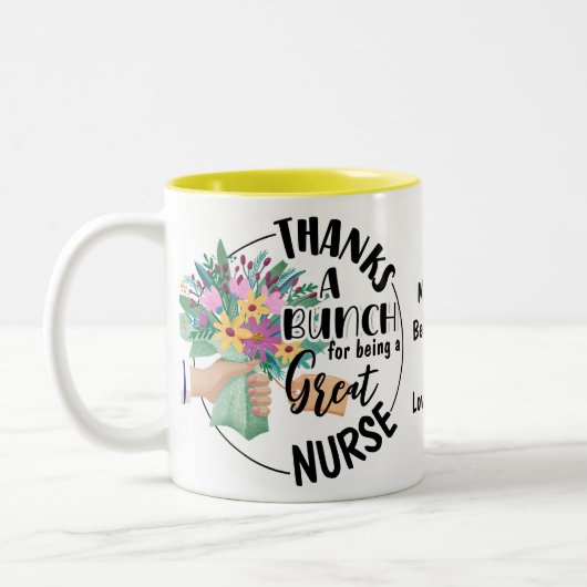 Dank eines Bunch Nurse Tasse Blumengeschenke (Links)