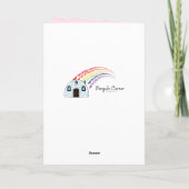 Dank eines Caregiver Rainbow and Hearts Dankeskarte (Rückseite)