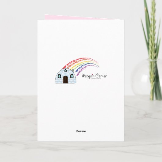 Dank eines Caregiver Rainbow and Hearts Dankeskarte (Rückseite)