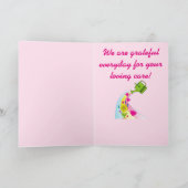 Dank eines Caregiver Rainbow and Hearts Dankeskarte (Innenseite)