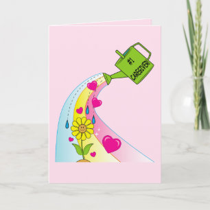 Dank eines Caregiver Rainbow and Hearts Dankeskarte