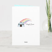 Dank eines Caregiver Rainbow and Hearts Dankeskarte (Rückseite)