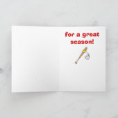 Dank eines großartigen Baseballtrainers Dankeskarte (Innenseite)