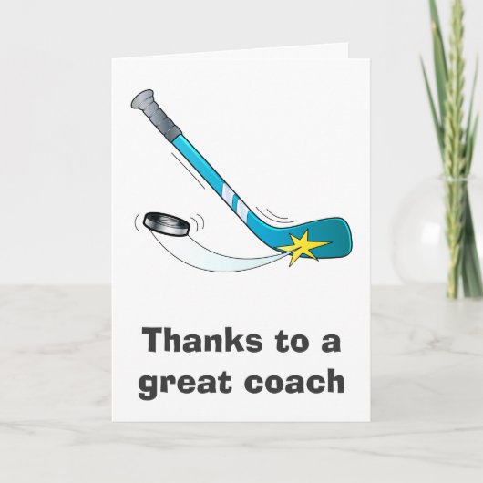 Dank eines großen Hockeytrainers Dankeskarte (Vorderseite)