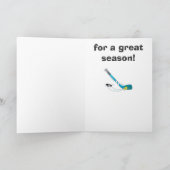 Dank eines großen Hockeytrainers Dankeskarte (Innenseite)