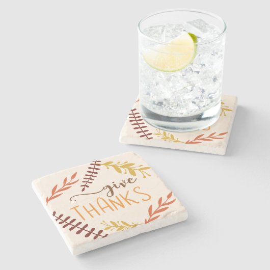 Dank Erntedank Herbst Dekorfolien Herbst Steinuntersetzer (Seitenansicht)