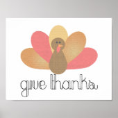 Dank Erntedank Truthahn-Design Poster (Vorne)