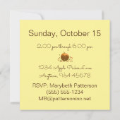 Dank farbenfroher Herbstbaum Custom Einladung (Rückseite)