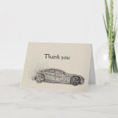 Dank Fast Sports Car Automobile Scripting Karte (Vorderseite)