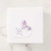 Dank floralen abstrakten Hochzeitsfeier pink indig Geschenkanhänger (Beispiel)