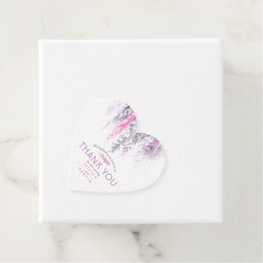 Dank floralen abstrakten Hochzeitsfeier pink indig Geschenkanhänger (Beispiel)