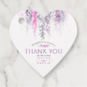 Dank floralen abstrakten Hochzeitsfeier pink indig Geschenkanhänger (Vorderseite)