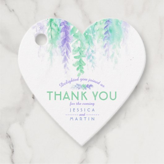 Dank floraler abstrakter Hochzeit oder Veranstaltu Geschenkanhänger (Vorderseite)