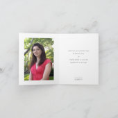 DANK FOTO CARD moderne Ober violett lila Dankeskarte (Innenseite)