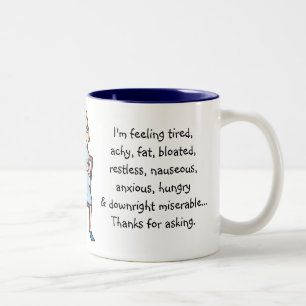 Dank für das Fragen (Schwangerschaft) Zweifarbige Tasse