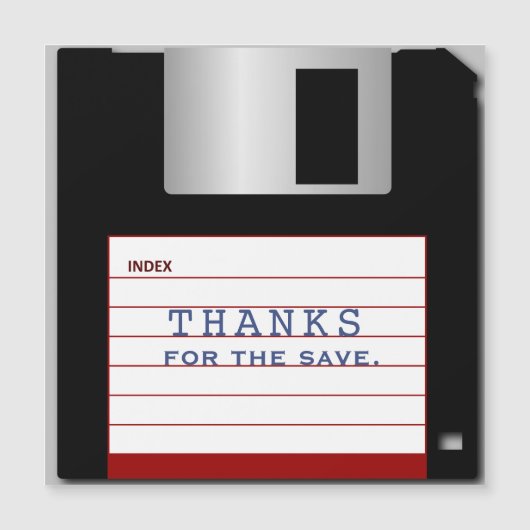 DANK FÜR DIE GERETTET MAGNETKARTE (Vorderseite)