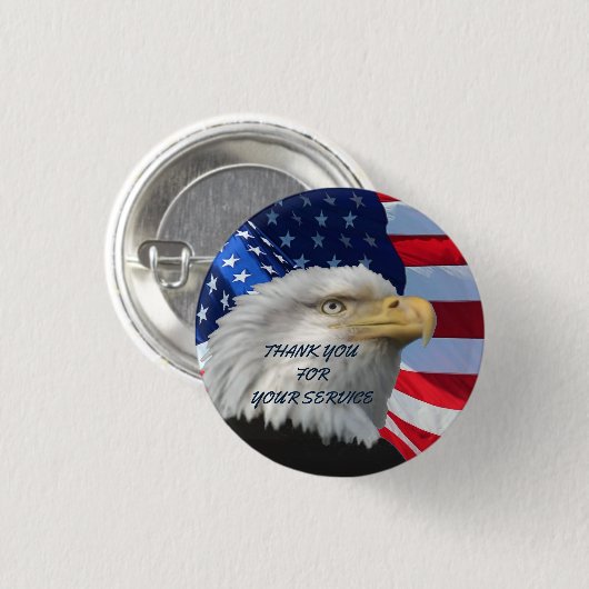 DANK FÜR IHREN SERVICE BUTTON (Vorne & Hinten)