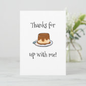 Dank für PUDDING oben mit mir Dankeskarte (Stehend Vorderseite)