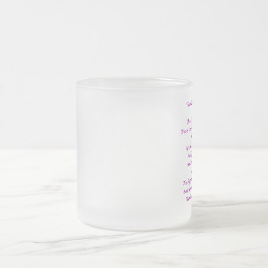 Dank für Sein mein Freund - mattierte GlasTasse Mattglastasse (Mittel)