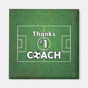 Dank-Fußball-Trainer-Gras-Feld Magnet