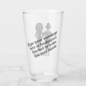 Dank Glasses Personalisiert Fun Erntedank Decor Glas (Rückseite)