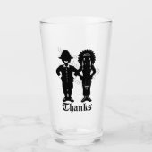 Dank Glasses Personalisiert Fun Erntedank Decor Glas (Vorderseite)