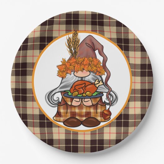 Dank-Gnom Pappteller (Vorderseite)