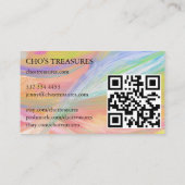 DANK Hübsche Minimalistische Pastel Rainbow Visitenkarte (Rückseite)