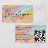 DANK Hübsche Minimalistische Pastel Rainbow Visitenkarte (Vorne/Hinten)