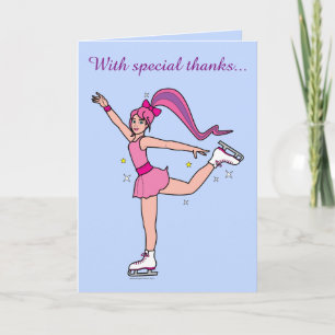 Dank Ice Skaten Coach Card Dankeskarte