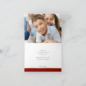 DANK IHNEN Bar mitzvah goldener Stern bordeauxrot Dankeskarte (Innenseite)