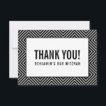 DANK IHNEN BAR MITZVAH moderne geometrische Schwar Dankeskarte<br><div class="desc">per kat massard >>> https://linktr.ee/simplysweetpaperie << Eine einfache, stilvolle Art zu sagen, danke an Ihre Gäste für die Teilnahme an Ihrer Veranstaltung. Als Vorlage können Sie ganz einfach Ihre eigenen Daten hinzufügen oder auf die Schaltfläche Anpassen klicken und Text, Schriftart, Größen etc. hinzufügen oder ändern TIPP: 1. Um Grafiken zu...</div>