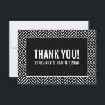 DANK IHNEN BAR MITZVAH moderne geometrische Schwar Dankeskarte<br><div class="desc">per kat massard >>> https://linktr.ee/simplysweetpaperie << Eine einfache, stilvolle Art zu sagen, danke an Ihre Gäste für die Teilnahme an Ihrer Veranstaltung. Als Vorlage können Sie ganz einfach Ihre eigenen Daten hinzufügen oder auf die Schaltfläche Anpassen klicken und Text, Schriftart, Größen etc. hinzufügen oder ändern TIPP: 1. Um Grafiken zu...</div>