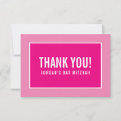 DANK IHNEN BAR MITZVAH moderne minimalistisch mädc Dankeskarte (Vorderseite)