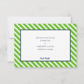 DANK IHNEN BAR MITZVAH Moderne nfl grüne Marine Bl Dankeskarte (Rückseite)