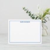 DANK IHNEN BAR MITZVAH Moderne, schlichte königlic Dankeskarte (Stehend Vorderseite)