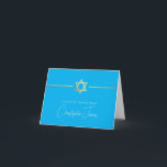 DANK IHNEN Bar mitzvah modernen goldenen Stern aqu Dankeskarte<br><div class="desc">[ HINWEIS - DER GOLD-EFFEKT IST EIN DRUCKENDES BILD ] Ein modernes, einfaches Design für DANK YOU CARD Setup als Vorlage. Es ist einfach für Sie, Ihre eigenen Daten hinzuzufügen, oder auf die Schaltfläche Größe zu drücken und Sie können Text, Schriftart, Anpassungen, etc. TIPP: 1 hinzufügen oder ändern. Um die...</div>