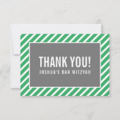 DANK IHNEN BAR MITZVAH Moderner Junge Dankeskarte (Vorderseite)