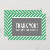 DANK IHNEN BAR MITZVAH Moderner Junge Dankeskarte (Vorne/Hinten)