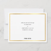 DANK IHNEN BAR MITZVAH Modernes Grauschalkpappgold Dankeskarte (Rückseite)