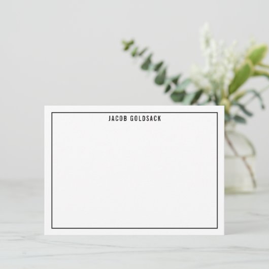 DANK IHNEN BAR MITZVAH modernes schlichtes Gitter Dankeskarte (Stehend Vorderseite)