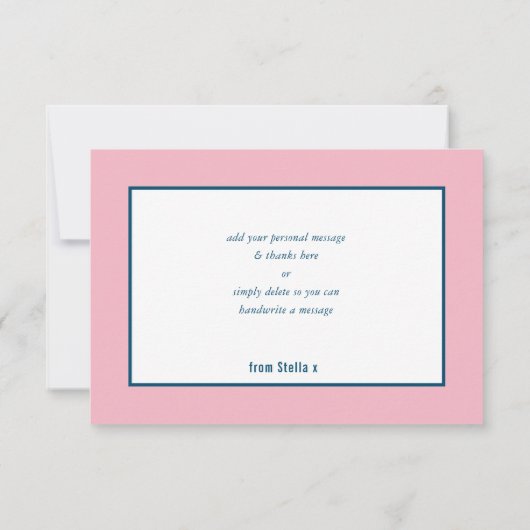 DANK IHNEN BAR MITZVAH Modernstes, minimalistische Dankeskarte (Rückseite)